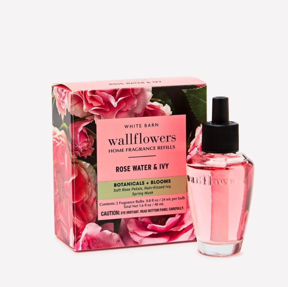 BATH + BODY WORKS | WALL FLOWER REFILL 2PACK | ROSE WATER + IVY